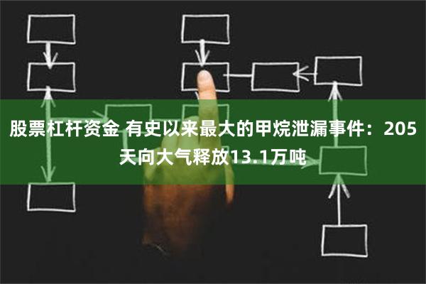 股票杠杆资金 有史以来最大的甲烷泄漏事件：205天向大气释放13.1万吨