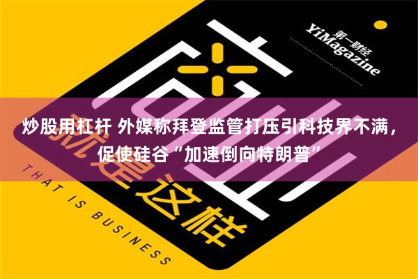 炒股用杠杆 外媒称拜登监管打压引科技界不满，促使硅谷“加速倒向特朗普”