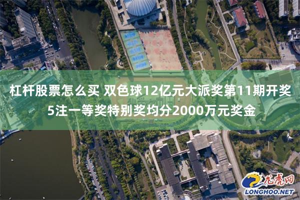 杠杆股票怎么买 双色球12亿元大派奖第11期开奖 5注一等奖特别奖均分2000万元奖金